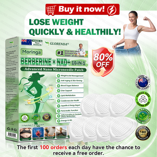 🔥 Only 10 boxes left! Get 30% off! GLORENDA® Moringa · Berberine × NAD+ 10-in-1 Patch is doctor-tested and proven safe — just 4–6 patches support weight, blood sugar, digestion, and energy with lasting results!